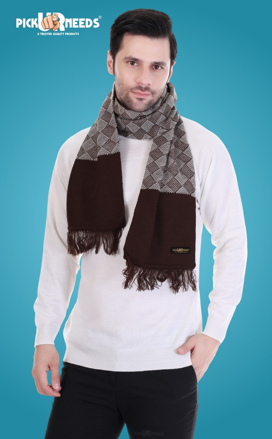 Pick Ur Needs Stylish Men’s Muffler – Warm, Soft & Trendy Winter Accessory